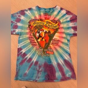 Jimmy Buffett Life On The Flip Side 2022 Redux Tour T Shirt Tie Dye Size Medium